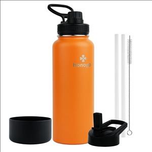 40oz Double Wall Insulated Metal Water Bottle for Men, Women & Kids, 18/8 Stainless Steel Wide Mouth